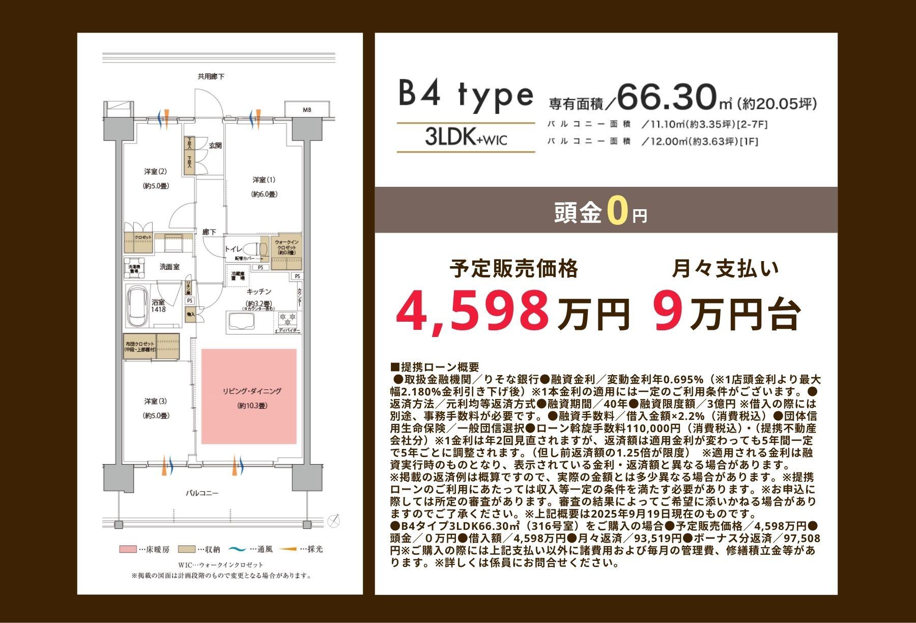 B10タイプ　57.46㎡